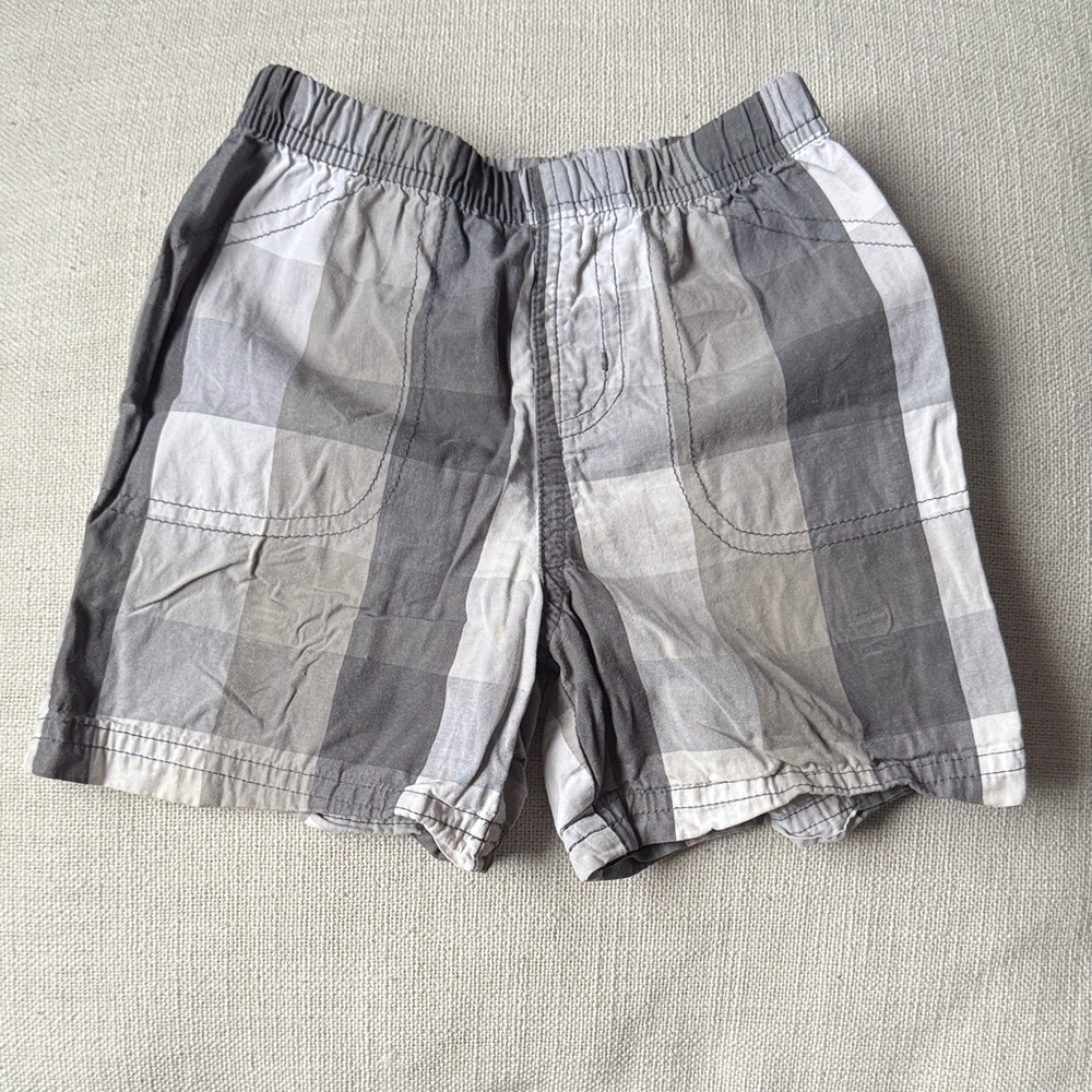 Carter's Black and Gray Checkered Kids Shorts